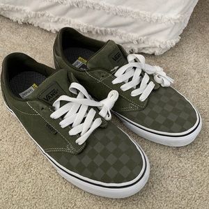 Gray checkered vans